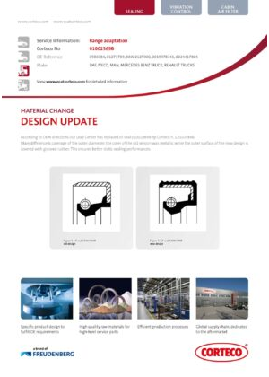 Design update Oil Seal 01002369B